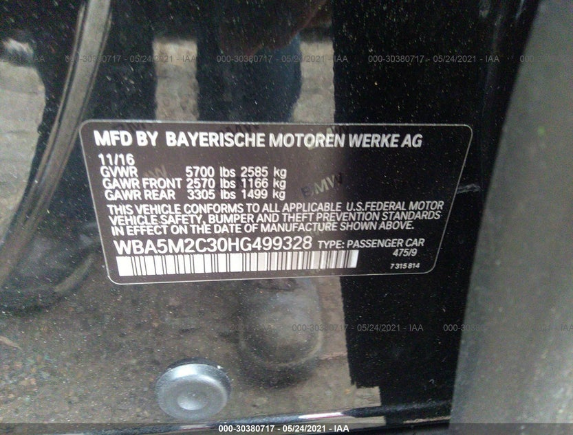 WBA5M2C30HG499328