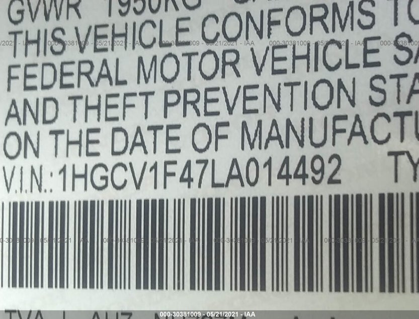 1HGCV1F47LA014492