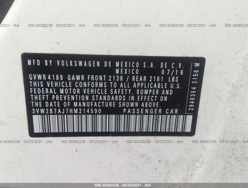 3VW2B7AJ7HM214590