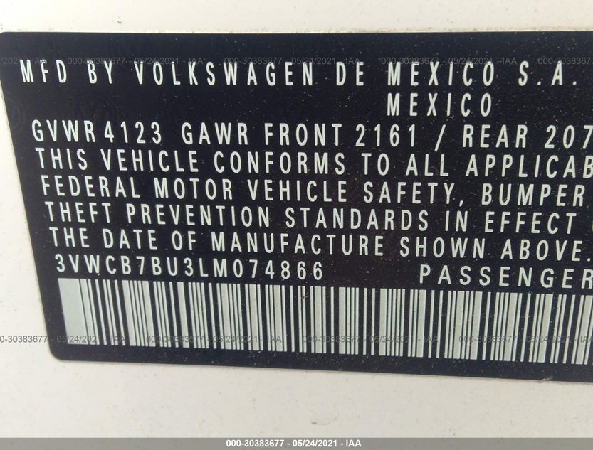 3VWCB7BU3LM074866