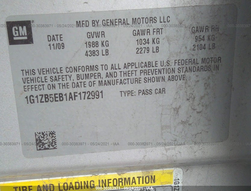 1G1ZB5EB1AF172991