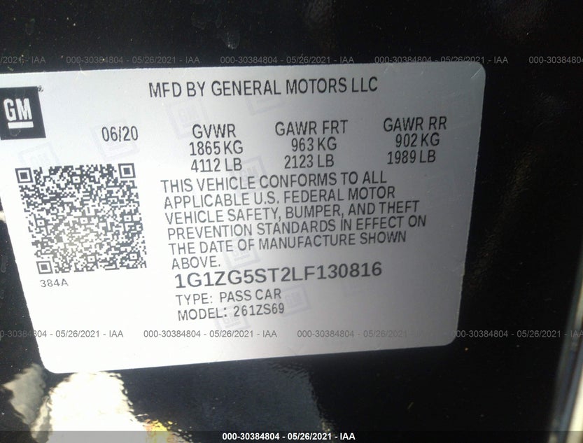 1G1ZG5ST2LF130816