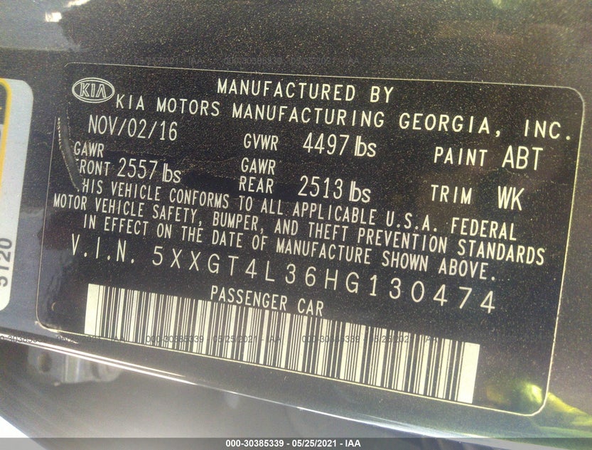 5XXGT4L36HG130474