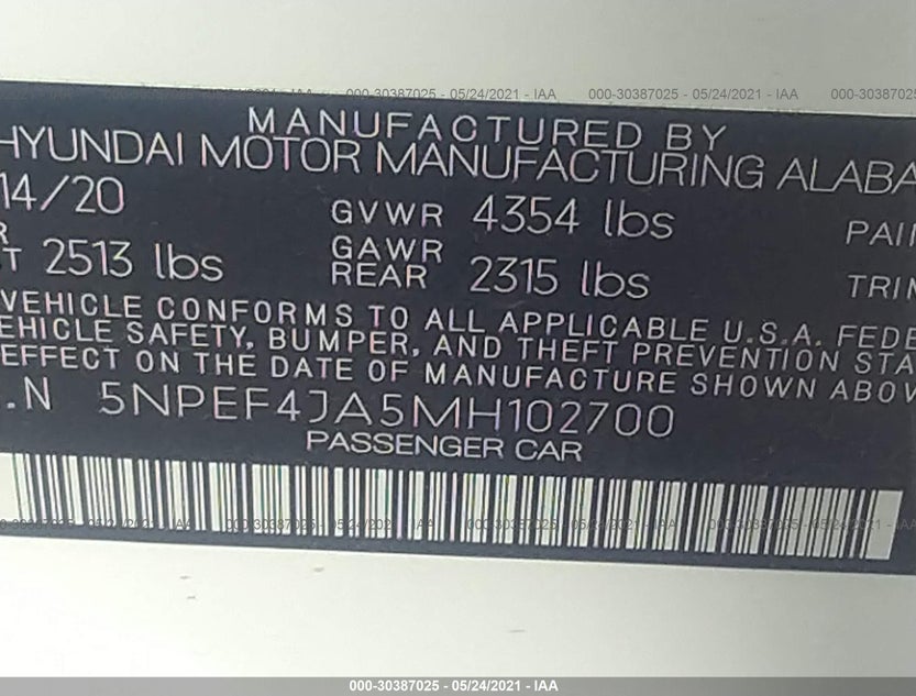 5NPEF4JA5MH102700