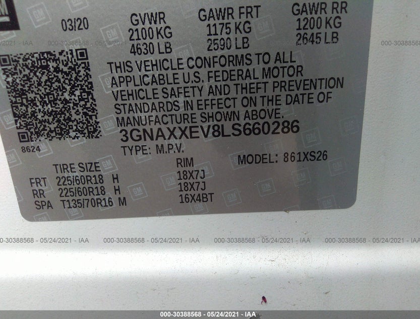 3GNAXXEV8LS660286