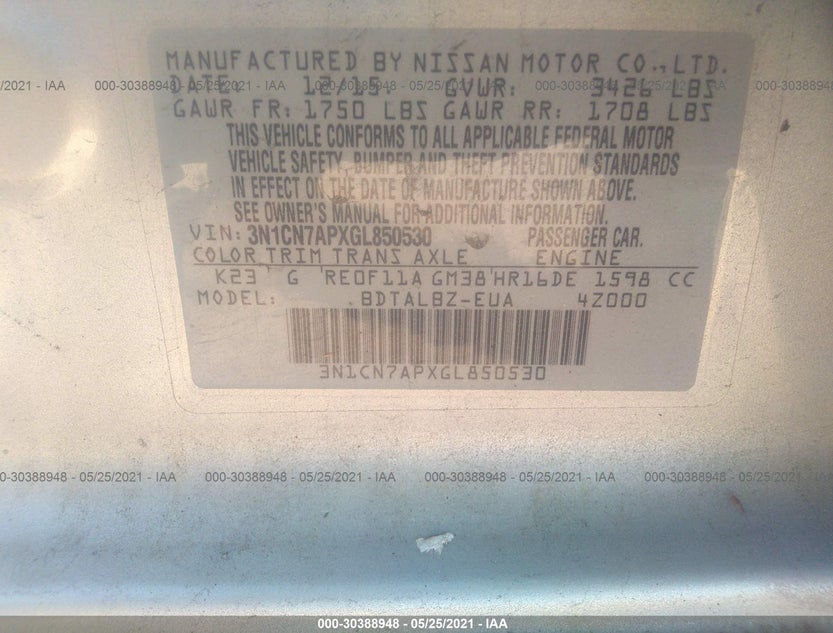 3N1CN7APXGL850530