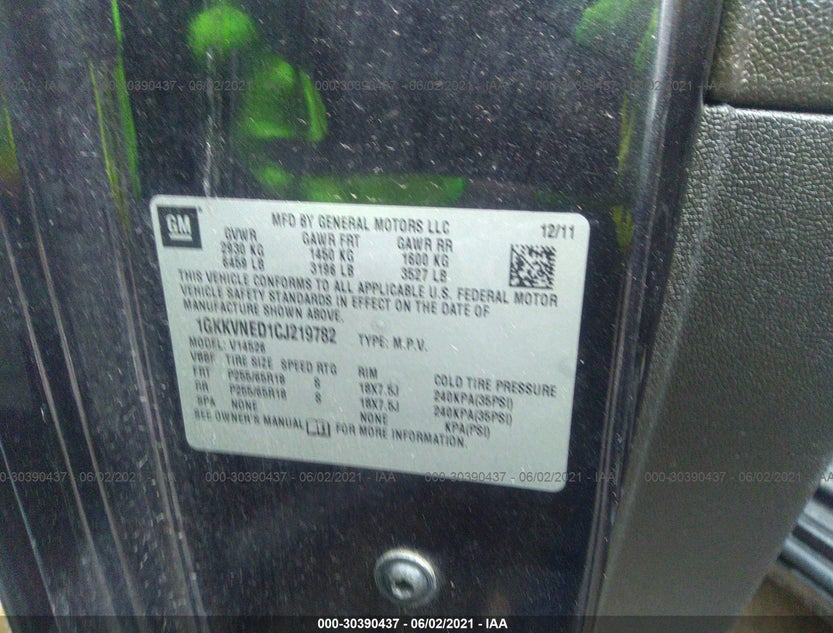 1GKKVNED1CJ219782