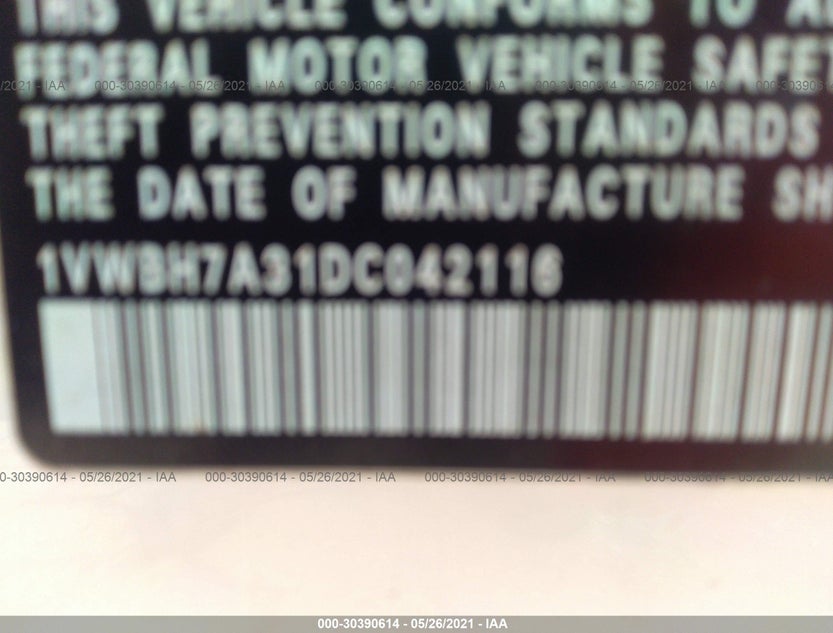 1VWBH7A31DC042116