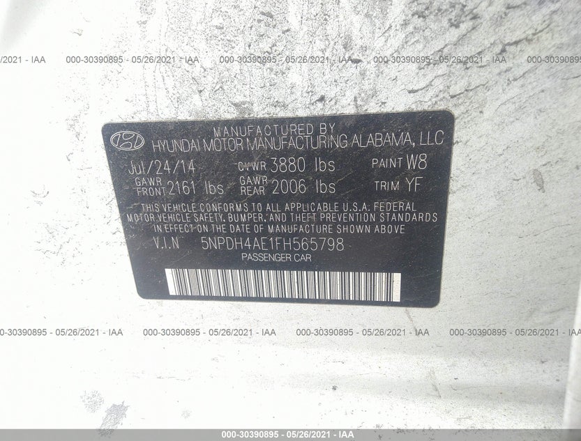 5NPDH4AE1FH565798