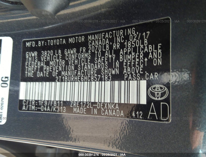 2T1BURHE6HC857183