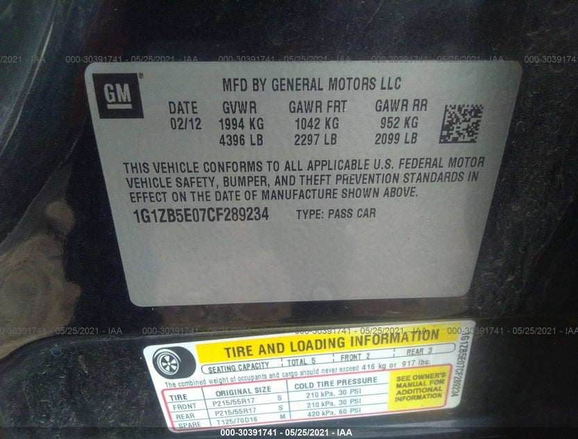 1G1ZB5E07CF289234