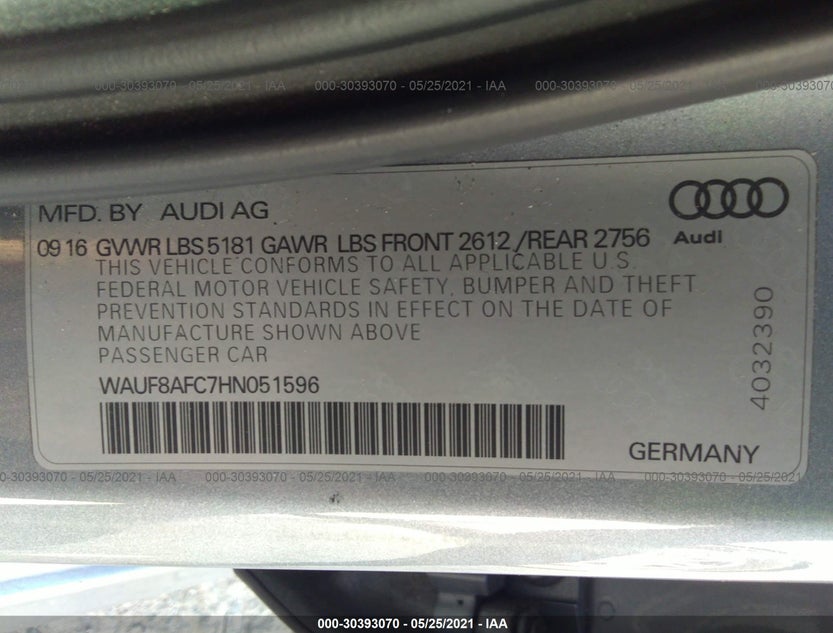 WAUF8AFC7HN051596