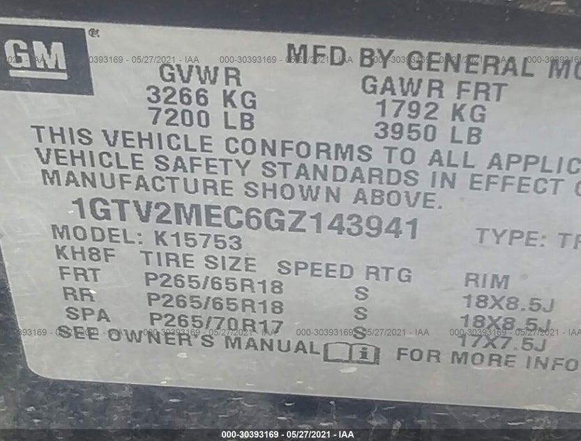 1GTV2MEC6GZ143941