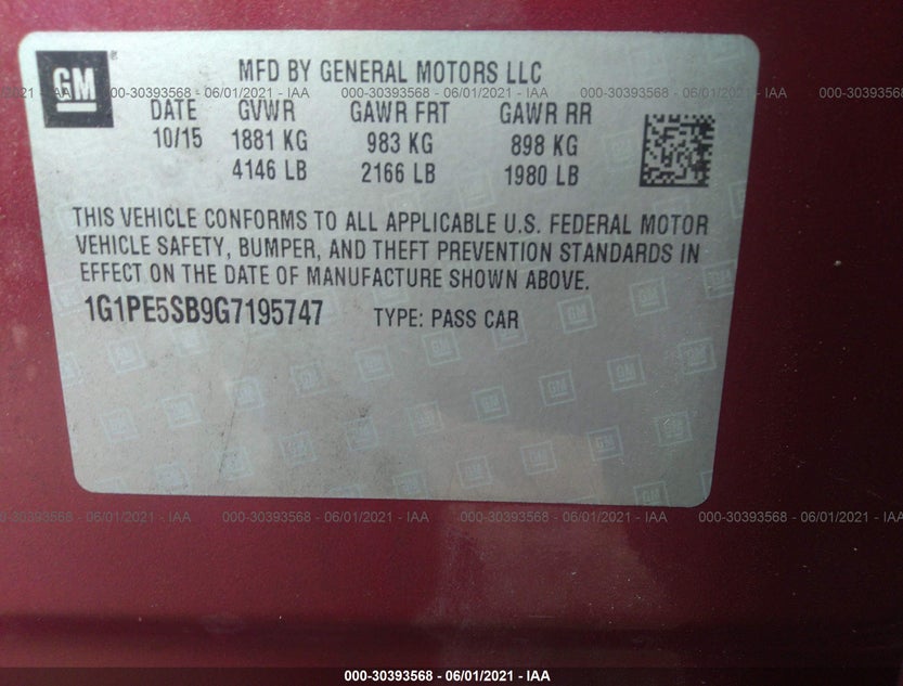 1G1PE5SB9G7195747