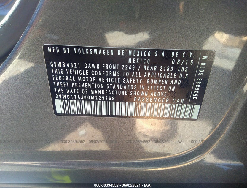 3VWD17AJ6GM229768