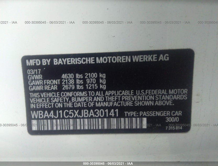 WBA4J1C5XJBA30141