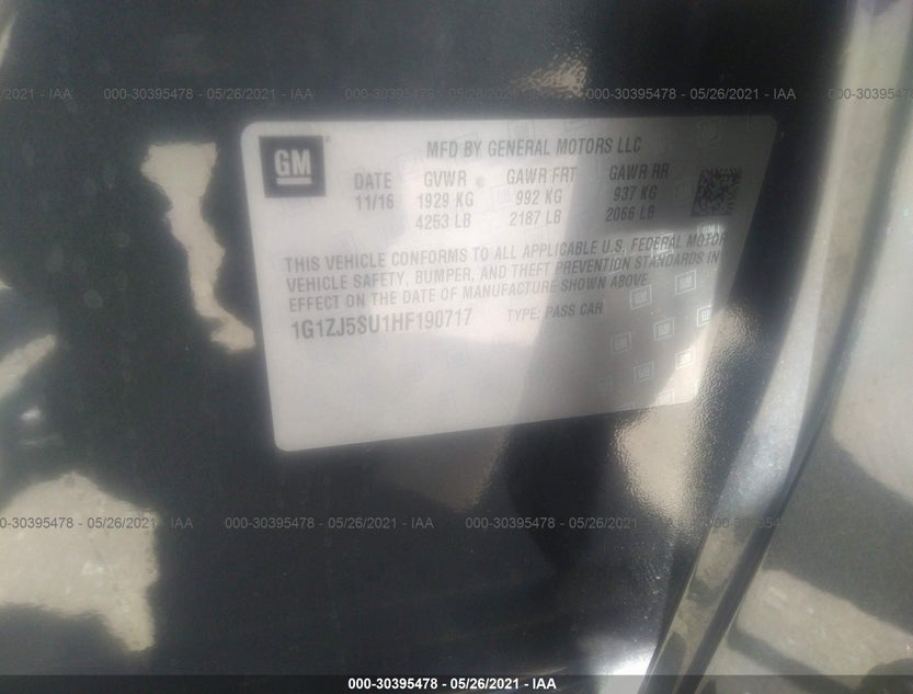 1G1ZJ5SU1HF190717