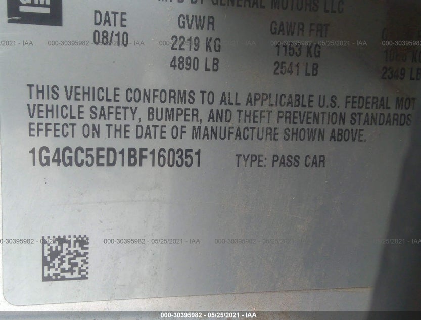 1G4GC5ED1BF160351