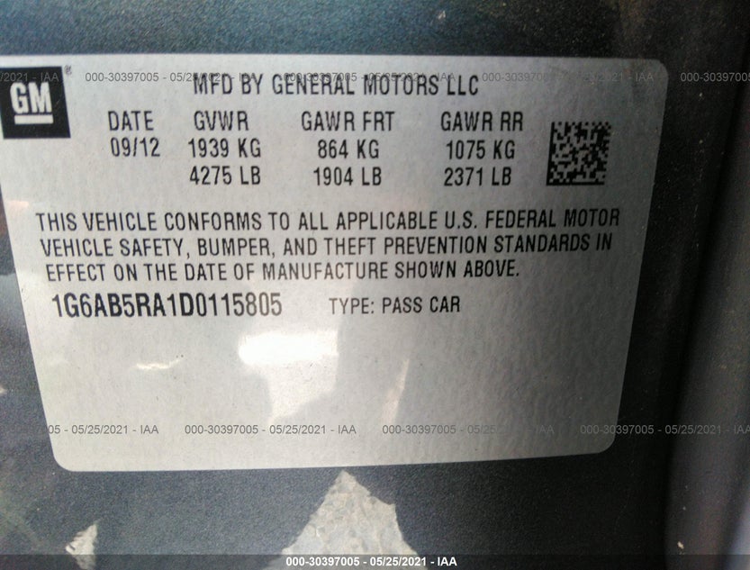 1G6AB5RA1D0115805