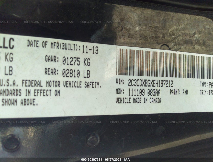 2C3CDXBGXEH187212