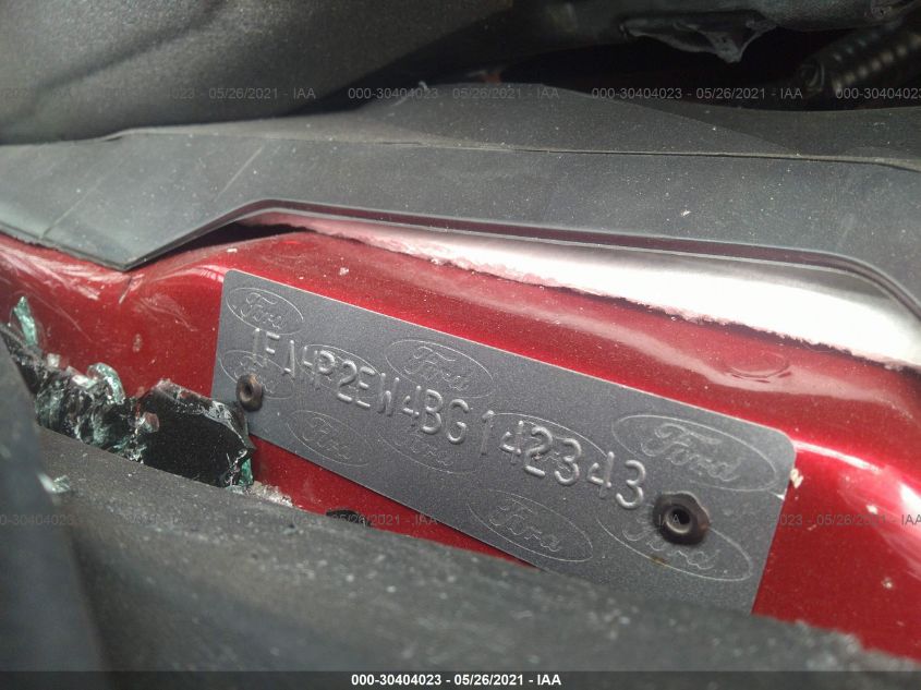 2011 Ford Taurus Sel VIN: 1FAHP2EW4BG142343 Lot: 30404023