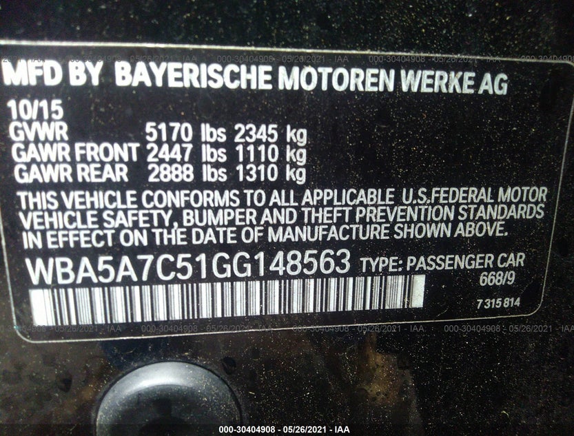WBA5A7C51GG148563