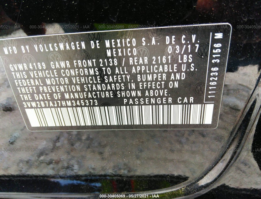 3VW2B7AJ7HM345373