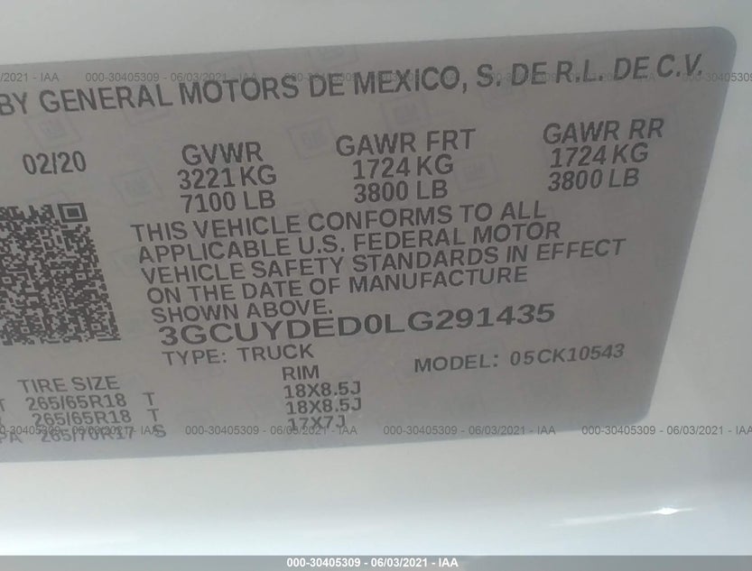 3GCUYDED0LG291435