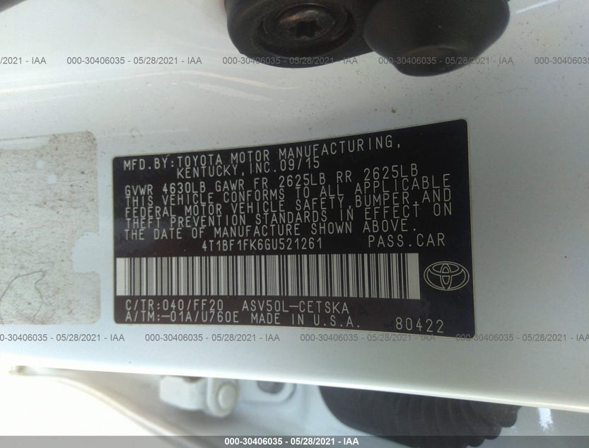 4T1BF1FK6GU521261