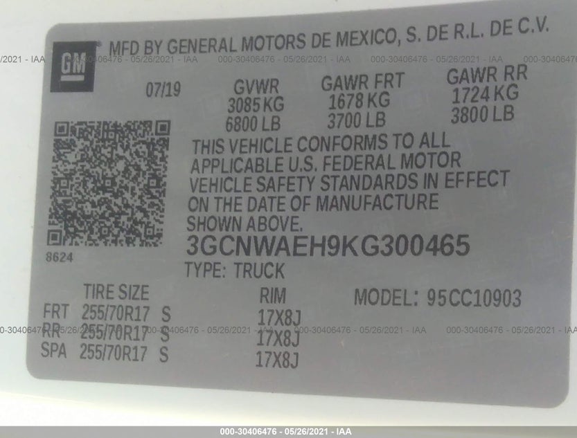 3GCNWAEH9KG300465
