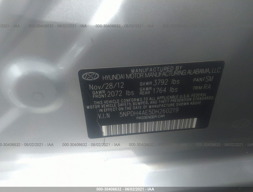 5NPDH4AE5DH260219