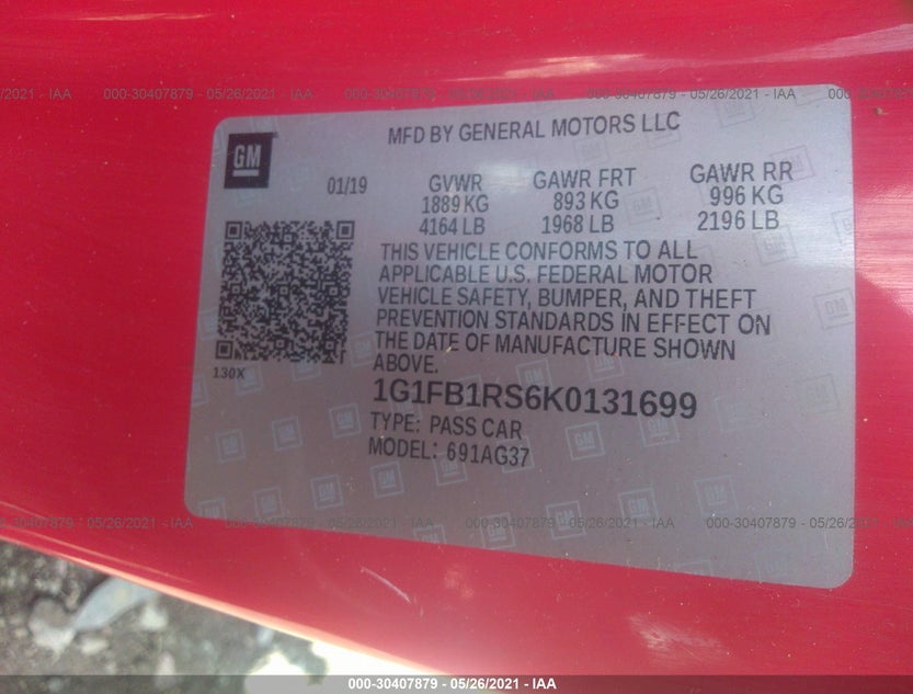 1G1FB1RS6K0131699