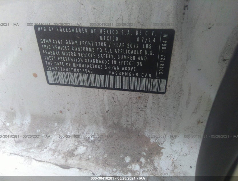 3VW217AU7FM018546