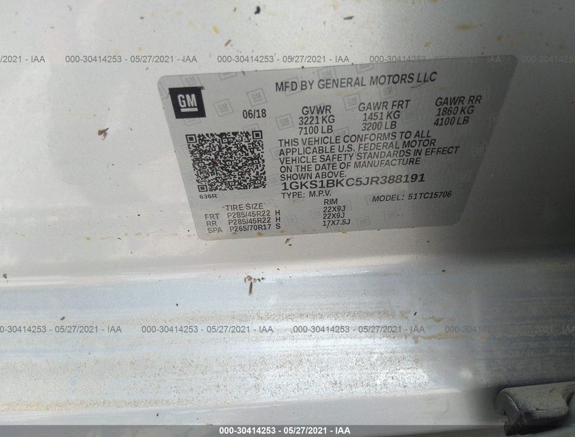 1GKS1BKC5JR388191