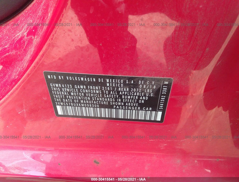 3VWC57BUXKM098300