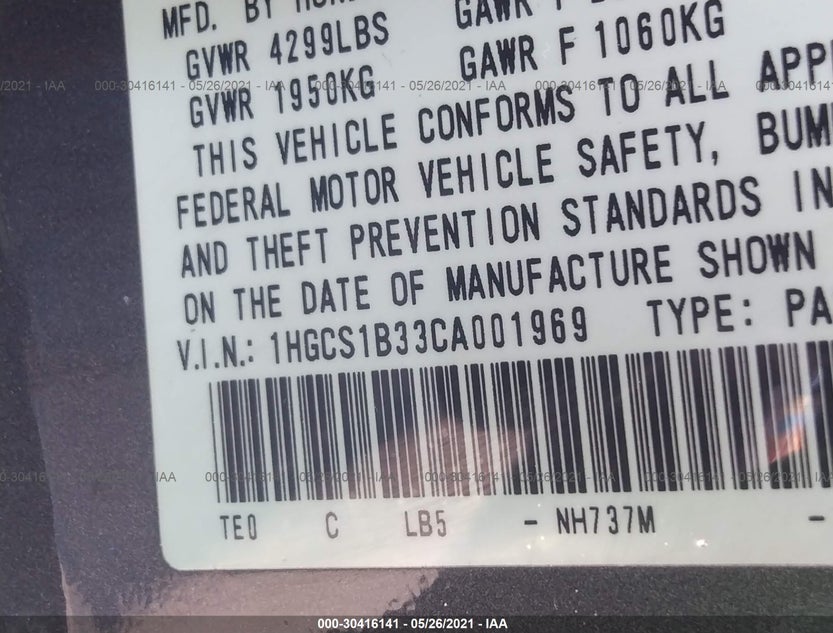 1HGCS1B33CA001969