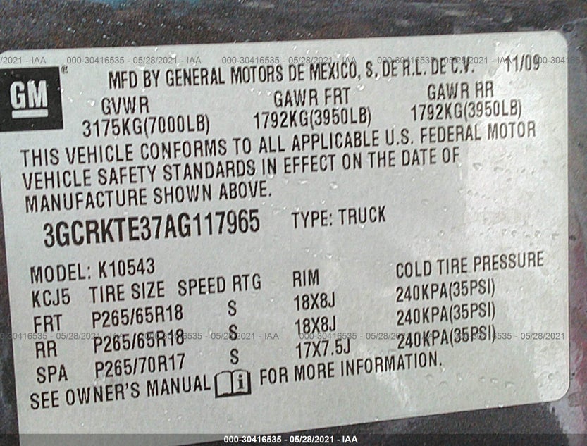 3GCRKTE37AG117965