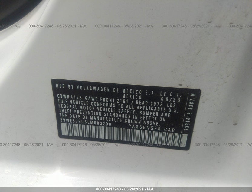 3VWE57BU5LM083200