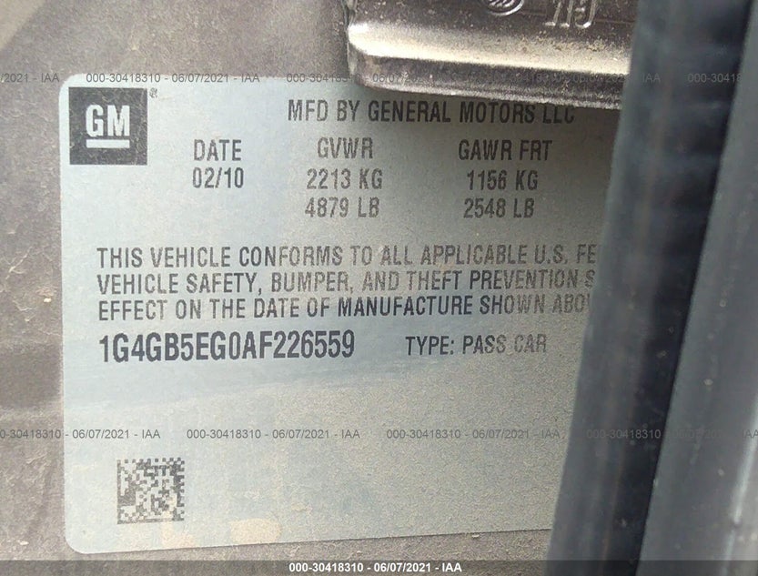 1G4GB5EG0AF226559