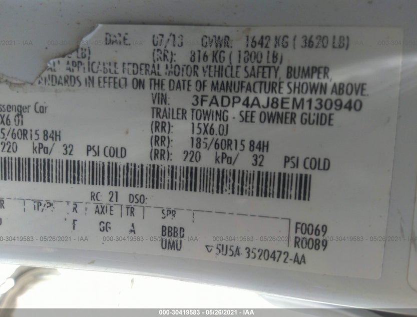 3FADP4AJ8EM130940