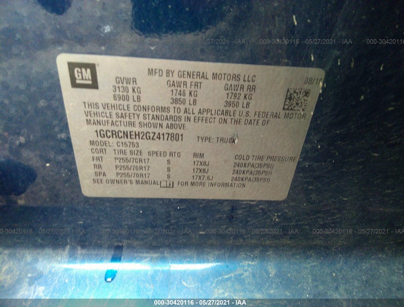 1GCRCNEH2GZ417801