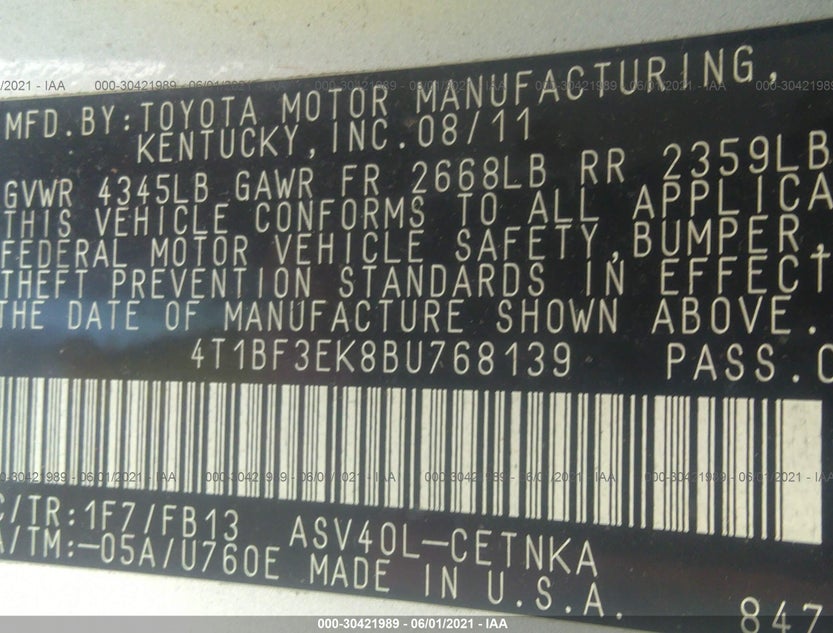 4T1BF3EK8BU768139