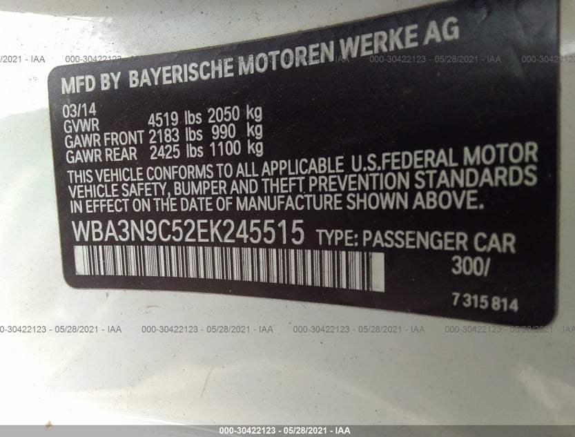 WBA3N9C52EK245515