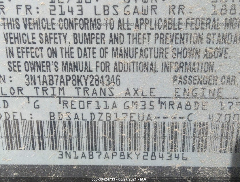 3N1AB7AP8KY284346