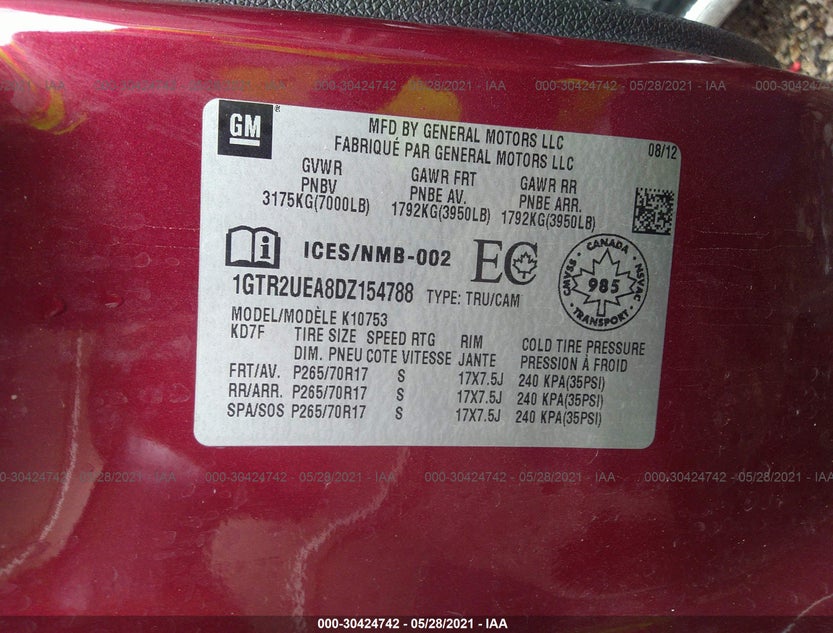 1GTR2UEA8DZ154788