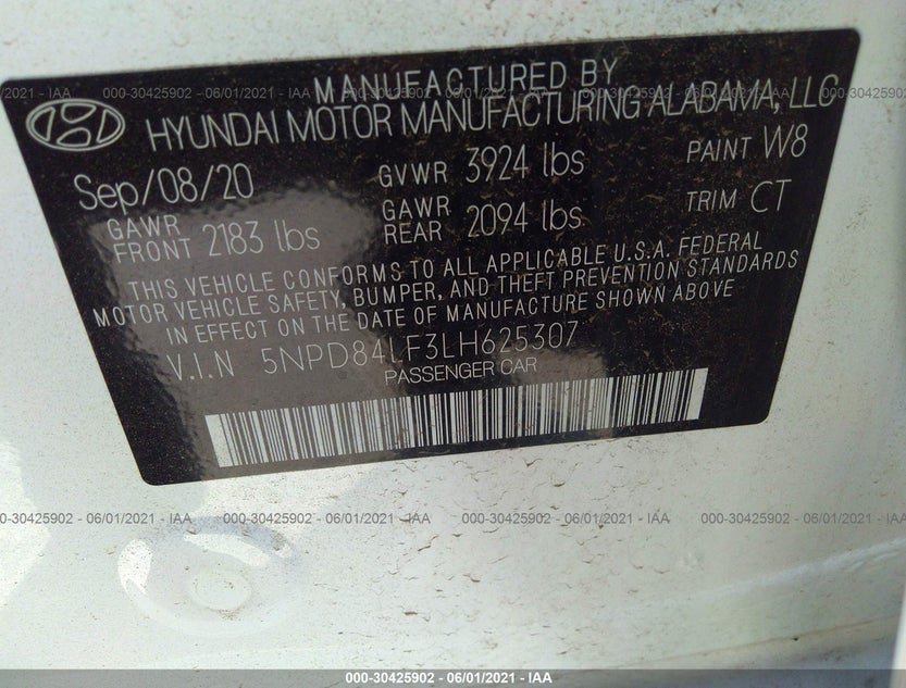 5NPD84LF3LH625307