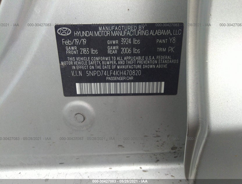 5NPD74LF4KH470820