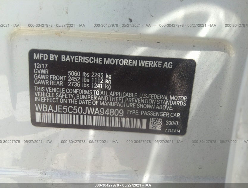 WBAJE5C50JWA94809