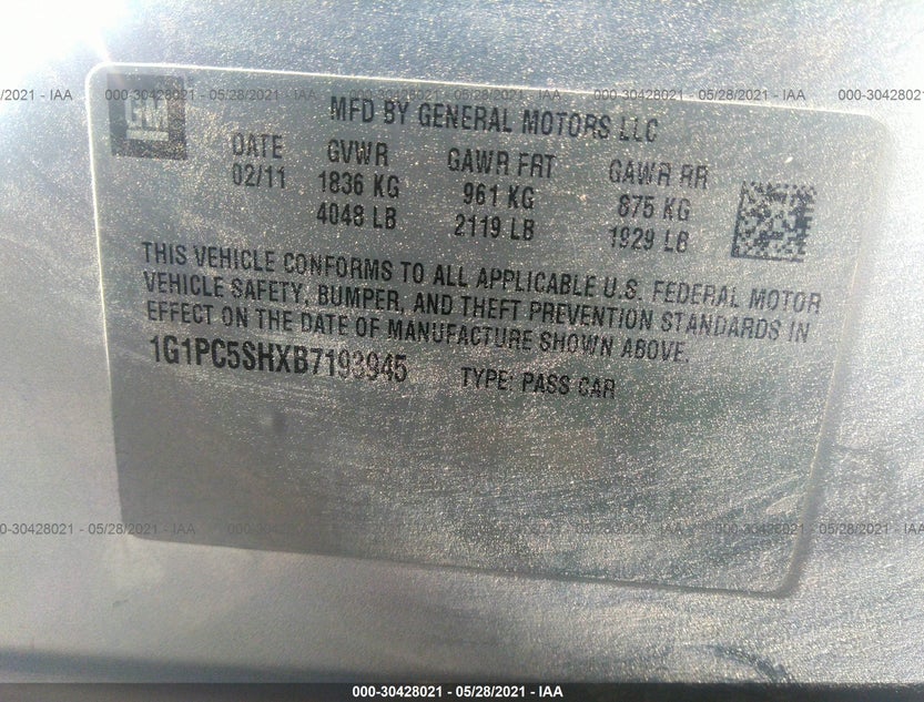 1G1PC5SHXB7193945