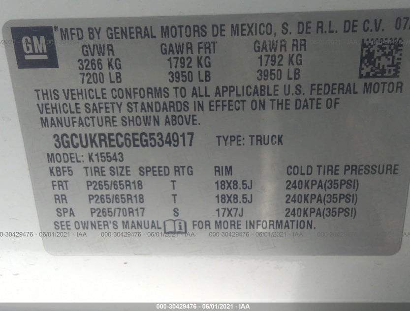 3GCUKREC6EG534917